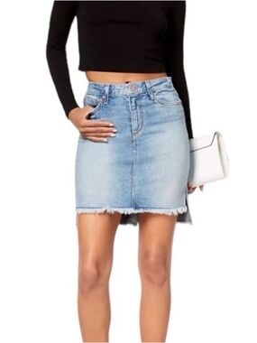 JOE’S Jeans Collectors Edition High-Low Raw Hem Denim Jean Skirt 28